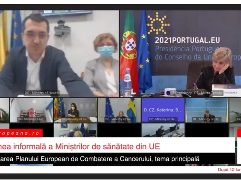 Vlad Voiculescu, prins din nou fără mască. Captură video Calea Europeană