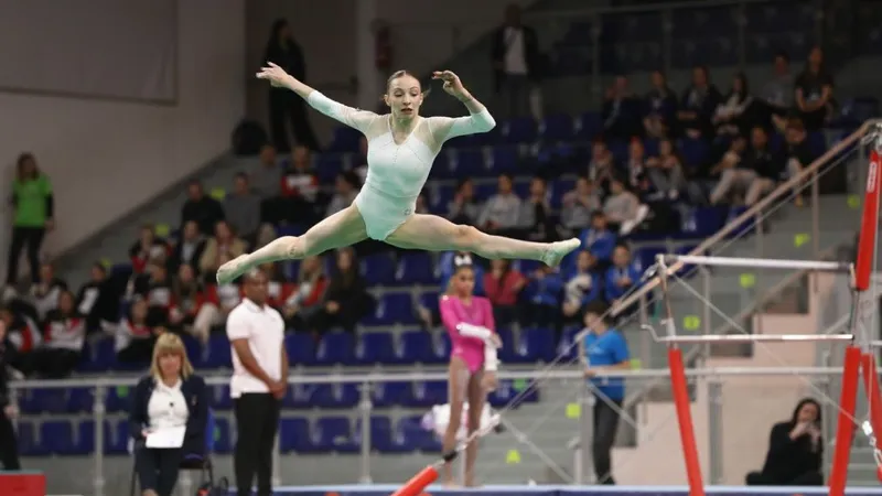 Gimnasta Ana Maria Bărbosu, la Trofeul din Aprilie, de la Jesolo - Foto: Profimedia Images