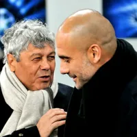 Mircea Lucescu și Guardiola - Foto: Prosport