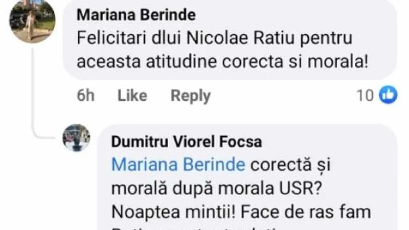 Așa se exprimă deputatul AUR Viorel Focșa, pe Facebook. Între timp, acesta și-a șters postarea. Captură foto: Realitatea.net