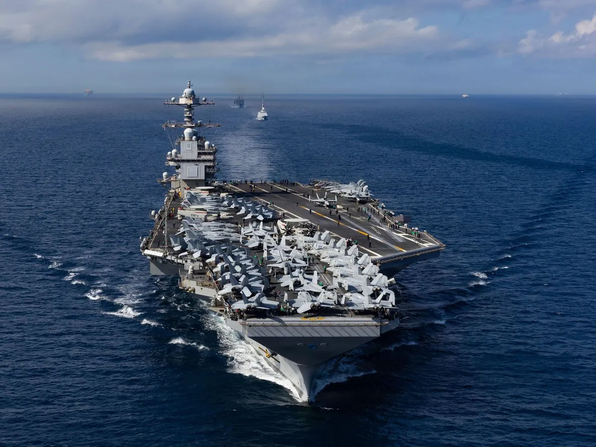 Cel mai mare portavion din lume, USS Gerald R. Ford, a ajuns în Mediterana, pregătit să atace Iranul -  Foto: Profimedia Images (imagine cu rol ilustrativ)