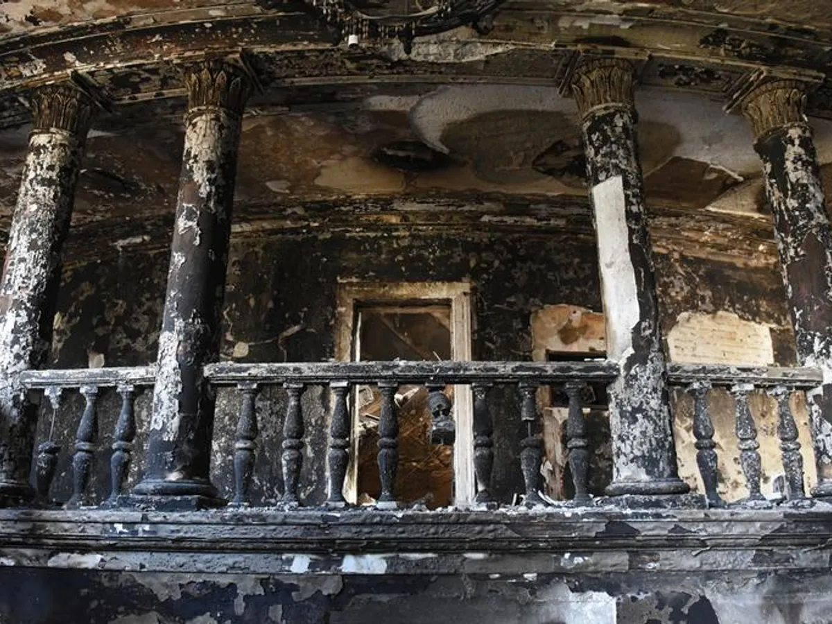 FOTO Cum arată teatrul din Mariupol după bombardamentele rusești/FOTO: Reuters