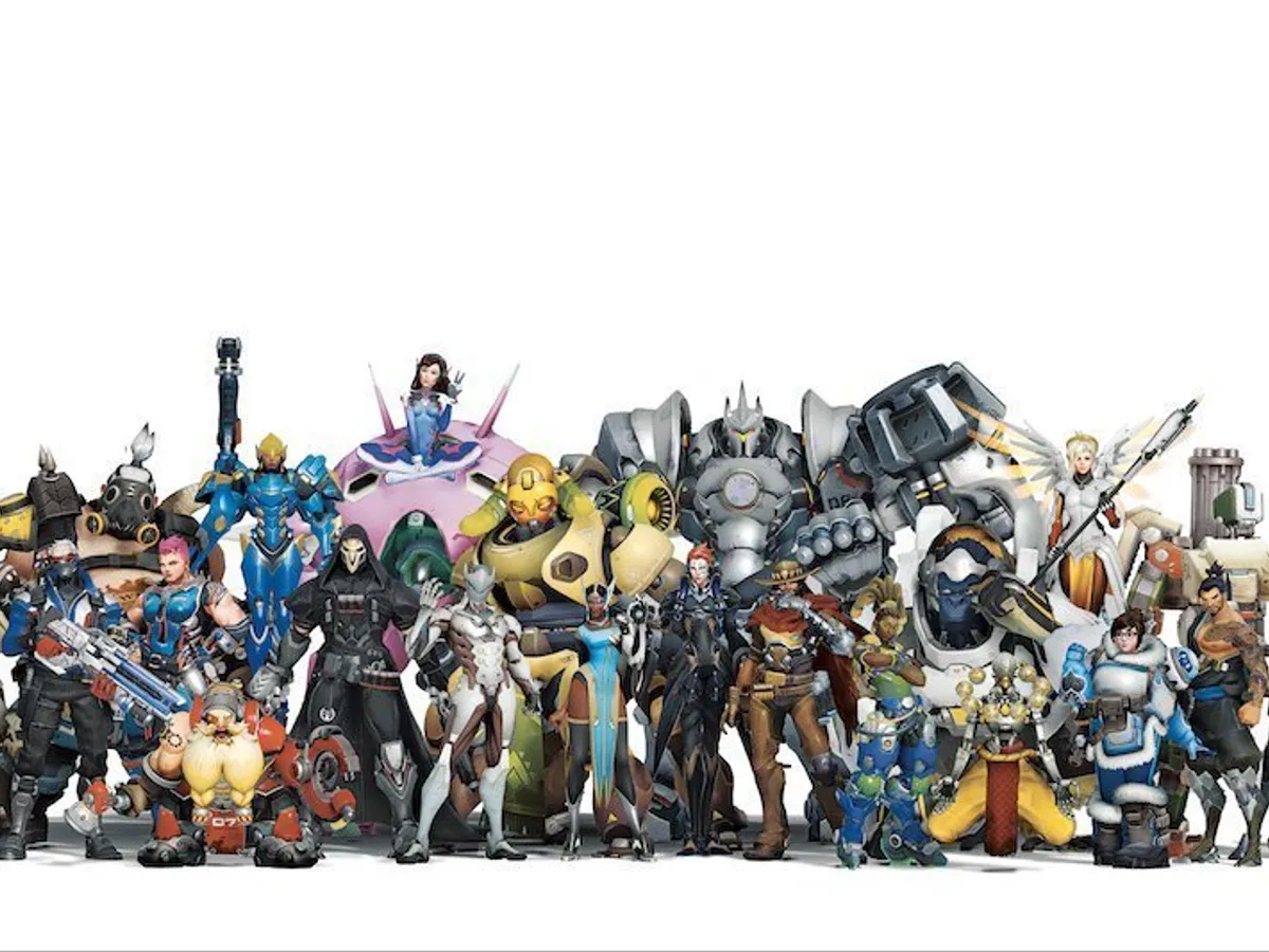 Doar câteva dintre personajele
din universul Overwatch,
acum staruri pe ESPN, în marea finală a OWL din luna iulie