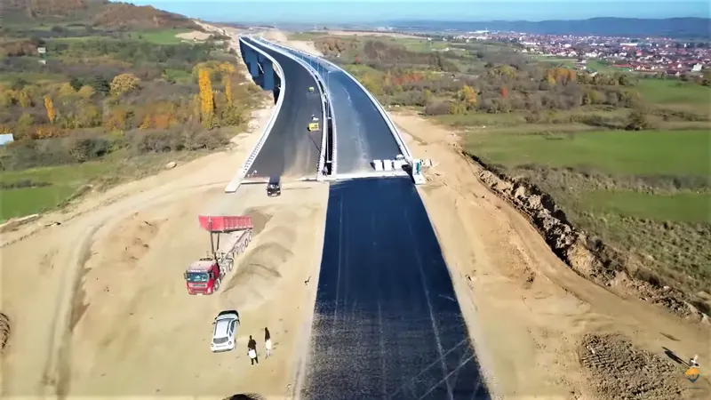 Lucrări la A1 Sibiu-Pitești - Foto: Asociația Pro Infrastructură