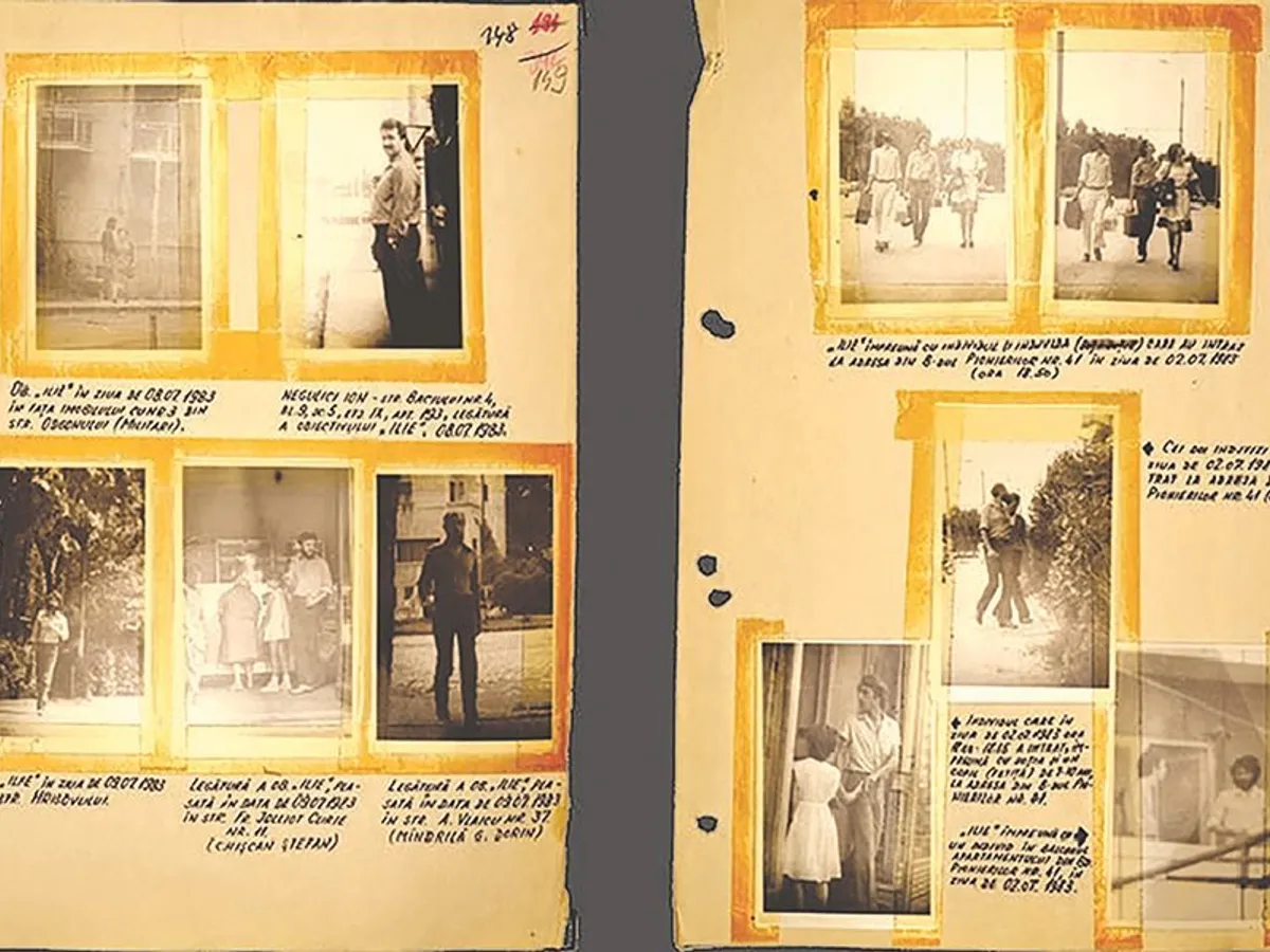 Fotografii păstrate în dosarul de la Securitate a lui Dumitru Iuga, făcute în timpul filajului, înainte să fie arestat