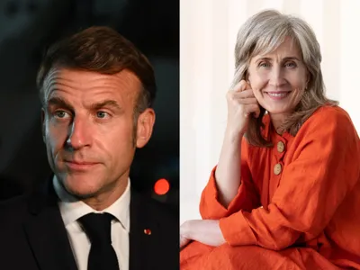 Macron și un pensionar - Foto: Profimedia Images / Freepik