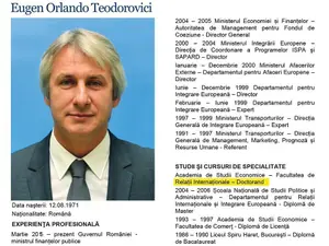 În 2015, Teodorovici era ministru de Finanțe și tocmai intra în al unsprezecelea an ca doctorand