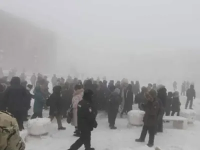 Protest în Siberia/FOTO: Twitter