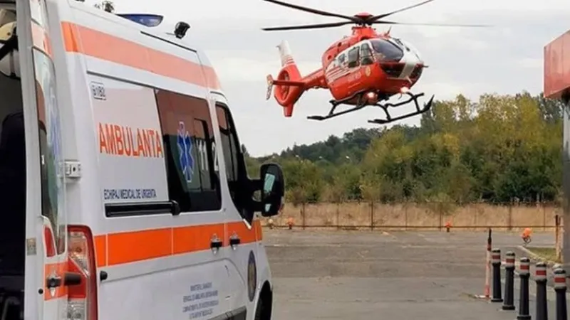 Accident grav pe Centura Capitalei între Bragadiru și Chitila. Un elicopter SMURD, chemat de urgență - Foto: Facebook/ Ambulanța