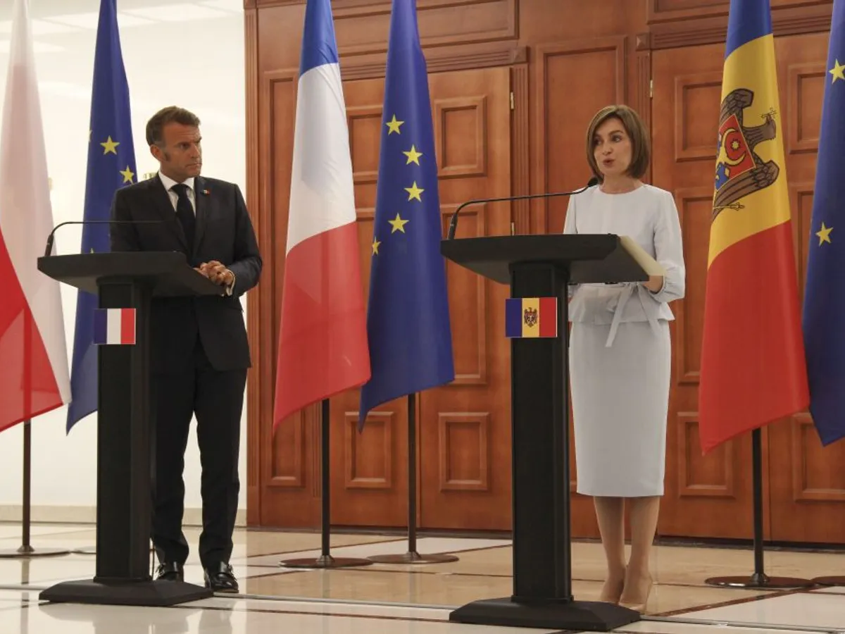 Maia Sandu, la vizita preşedinţilor Frantei, Poloniei şi a cancelarului german la Chişinău - Foto: INQUAM PHOTOS/Miruna Turbatu