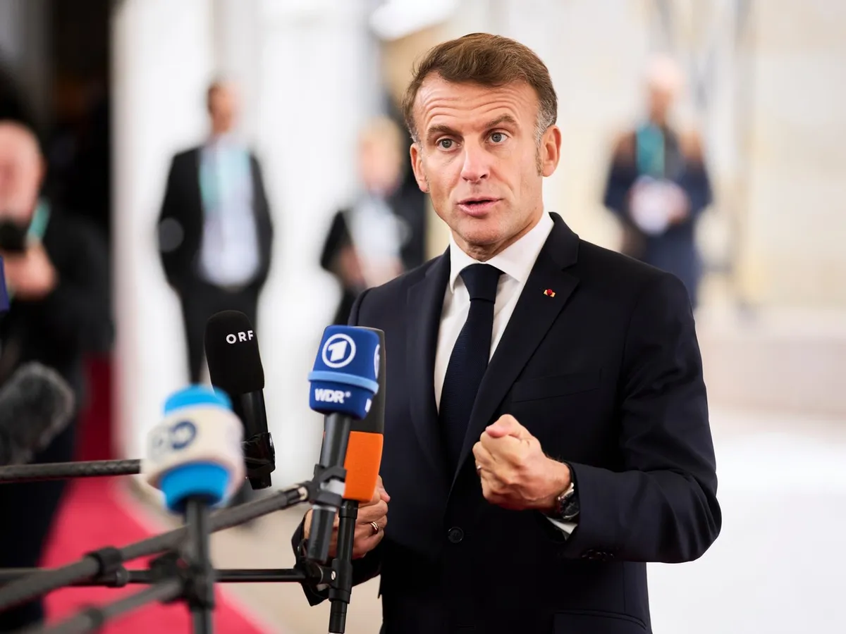 Emmanuel Macron, la summit-ul liderilor Uniunii Europene de la Copenhaga - Foto: Profimedia Images