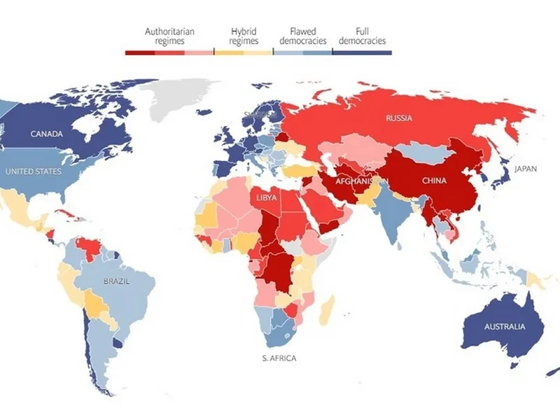 „Indexul democrației” The Economist / Foto: Foto: The Economist