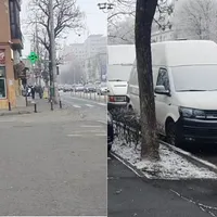 Cum a nins doar pe jumâtate de bulevard în București, iar pe cealaltă nu a fost pic de zăpadă Foto: Newsweek