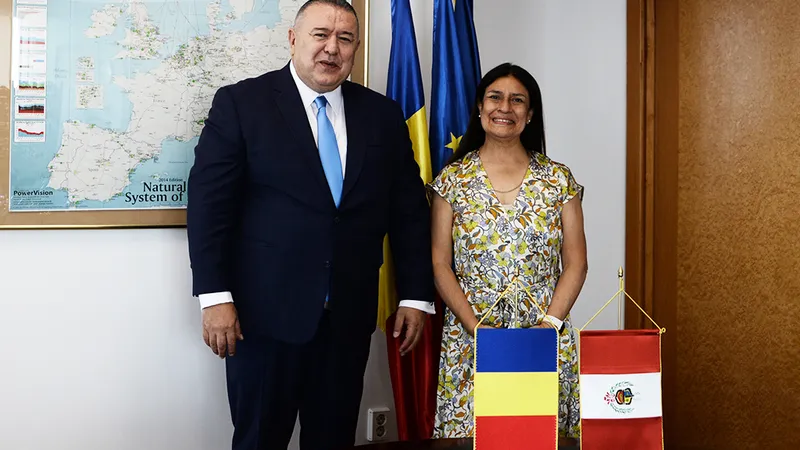 Președintele CCIR, Mihai Daraban, a avut o întâlnire de lucru cu E.S. dna Gloria del Carmen Olivares Portocarrero de Garro, ambasador extraordinar și plenipotențiar al Republicii Peru în România Foto: CCIR