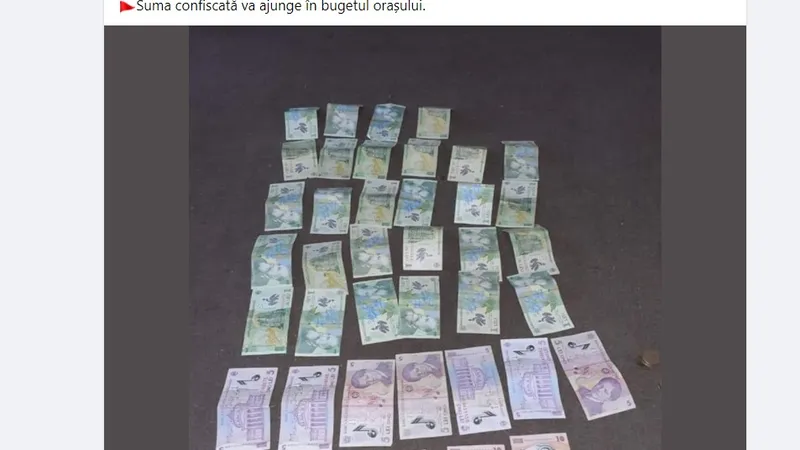 Postarea cu banii luați cerșetorului. Sursa: Facebook Primăria Municipiului Arad