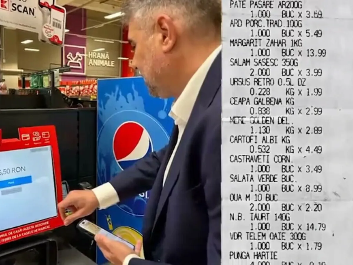 Ce a cumpărat Marcel Ciolacu de 100 de lei de la magazin. Lista cu „cumpărături consistente” Foto: captură video Facebook