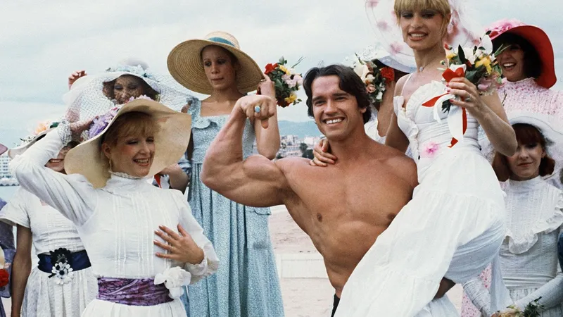 Arnold Schwarzenegger, la Festivalul de Film de la Cannes, în 1977 Foto: profimediaimages.ro