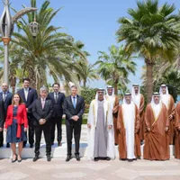 Ligia Deca face parte din delegația care l-a însoțit pe președinte în Emiratele Arabe Unite. Foto: Administrația Prezidențială