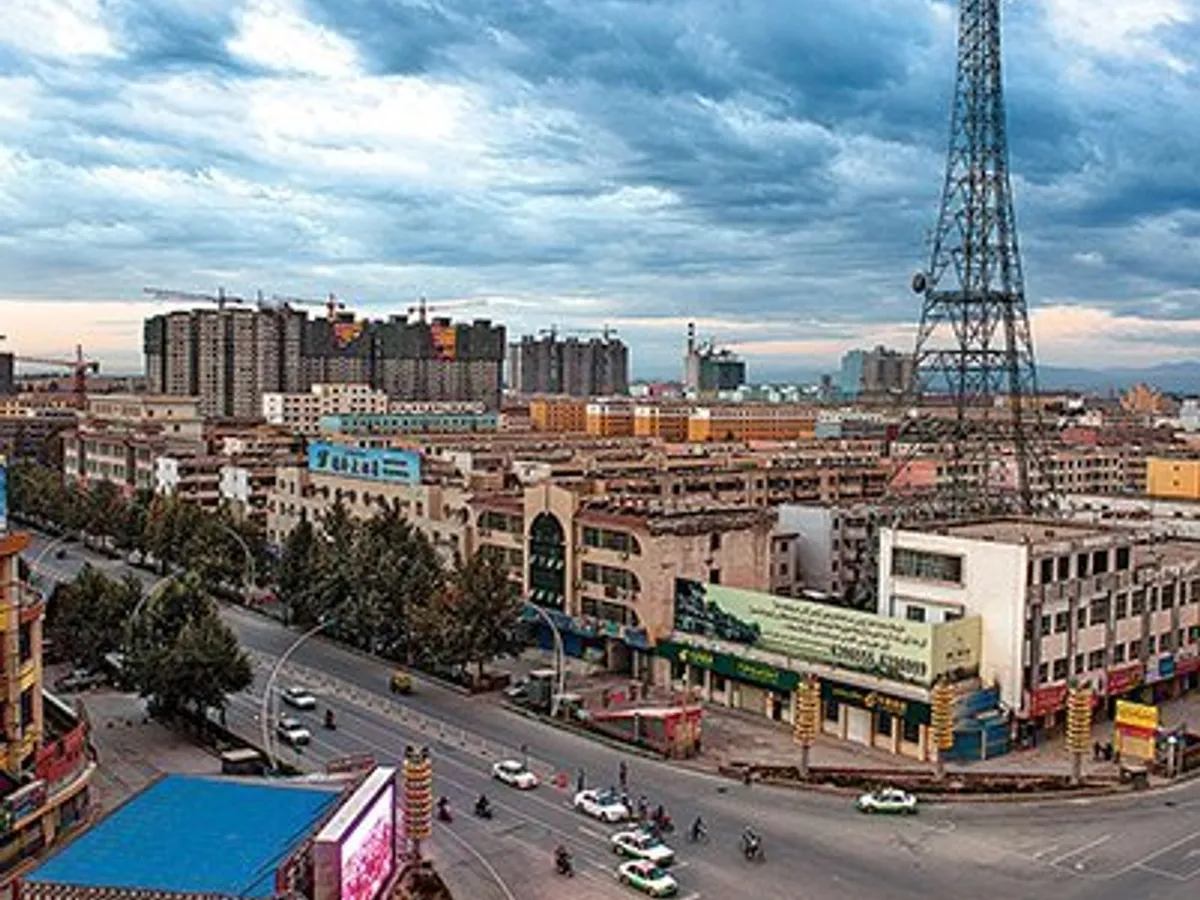 Scenă stradală în Yarkand, Xinjiang