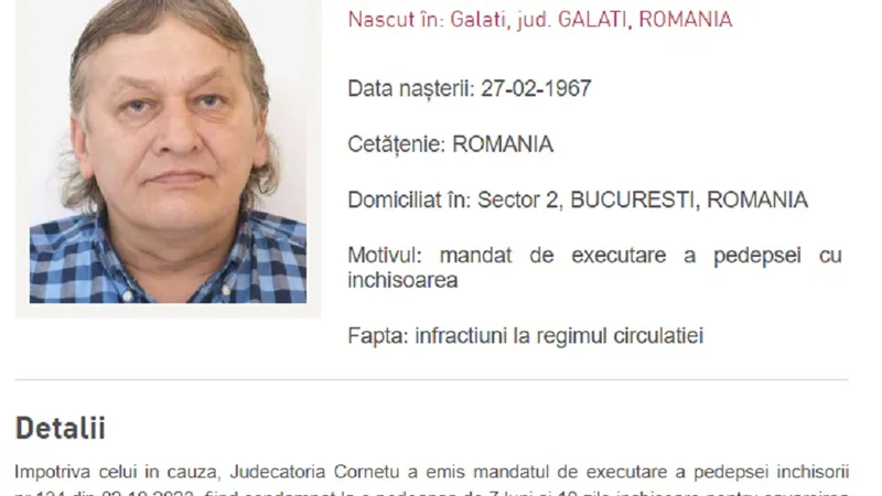 Ionuț Lupu urmărit Foto: IGPR