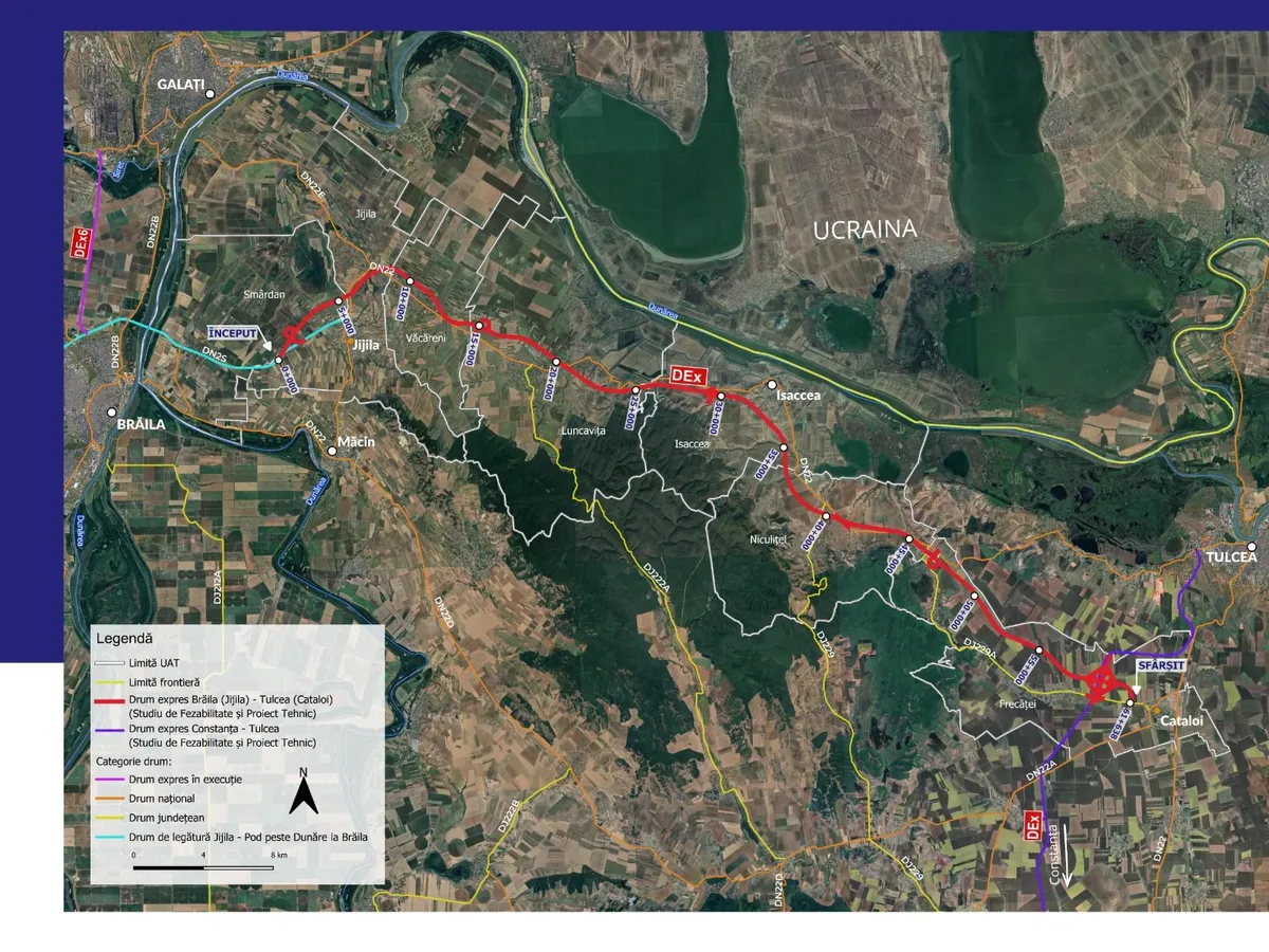 Autostrada Brăila-Tulcea, supranumită „Dobrogea Expres” - Foto: Facebook / Ciprian Serban