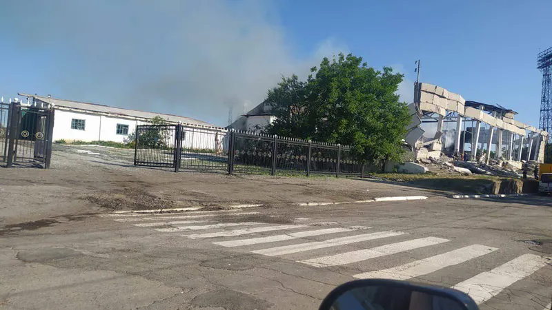 Baza Wagner se afla pe stadionul din Kadiivka. / Foto: Армія FM, Twitter