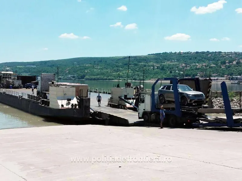 Feribotul Bechet-Oryahovo este oprit din cauza nivelului scăzut al Dunării. Căutați rute alternative - FOTO Poliția de Frontieră