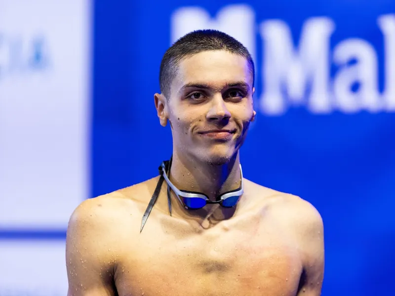 David Popovici, din nou pe primul loc! A câștigat proba de 100 m liber în circuitul Mare Nostrum - Foto: Profimedia Images