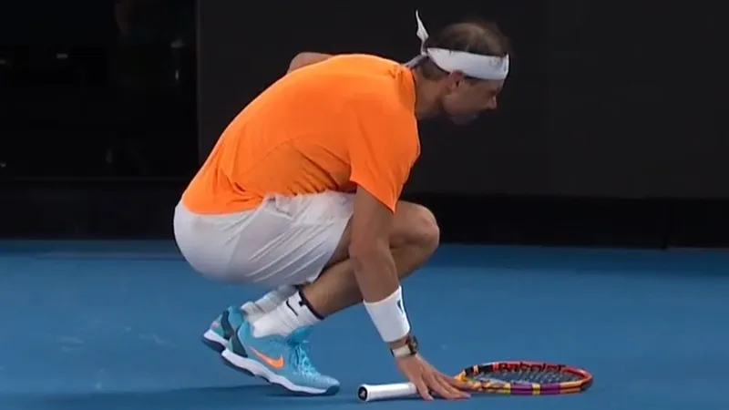 VIDEO Spaniolul Rafael Nadal a fost eliminat surprinzător, în turul al doilea de la Australian Open - Foto: captură video Twitter