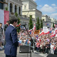 Nicușor Dan a ținut un discurs emoționant în Polonia. Presa străină a scris că este un moment rar Foto: Facebook/Nicusor Dan