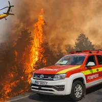 România a trimis un Black Hawk în Serbia - Foto: Capturi video IGSU și Profimedia Images editat cu ajutorul AI