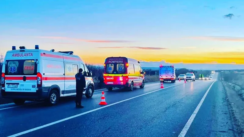 Accident grav pe Autostrada A1 la KM 230 cu 3 victime și 4 mașini implicate. Trafic blocat în zonă - Foto: Facebook/Ambulanța - Caracter ilustrativ