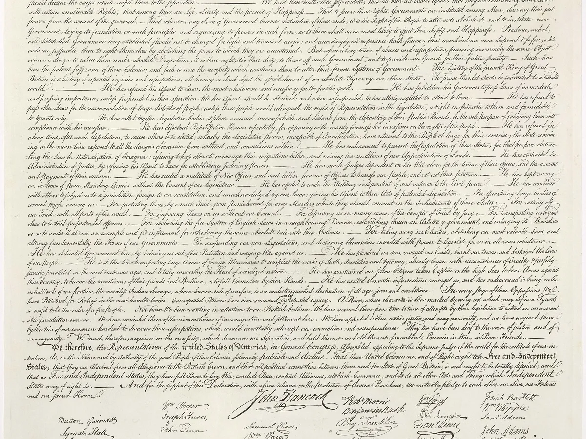 declarația de independență a sua