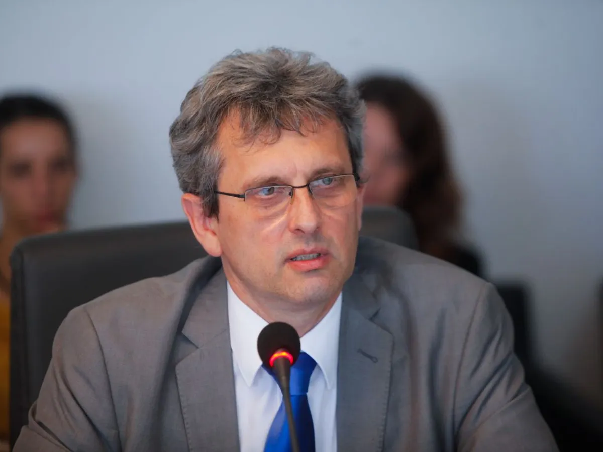 Valentin Lazea, economistul şef al BNR, la o dezbatere de experţi - Foto: INQUAM PHOTOS/George Călin