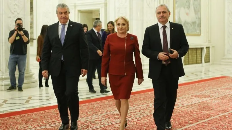 Viorica Dăncilă a fost prezentă la parlament, alături de Tăriceanu și Dragnea. Foto Inquam Photos/George Călin