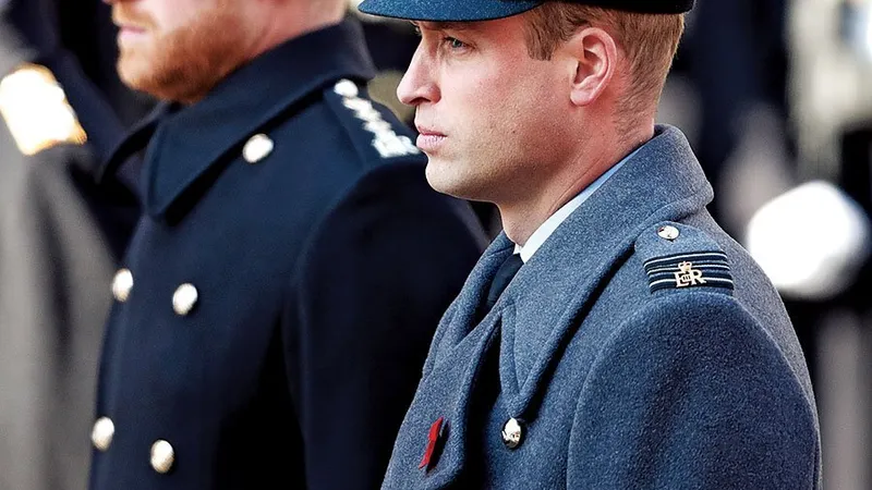 Prinții William și Harry la un memorial al Primului Război Mondial
