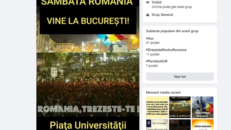 Fanii AUR nu se lasă: vorbesc în gupuri despre „o revoluție” anti-restricții în București. Sursa: Facebook