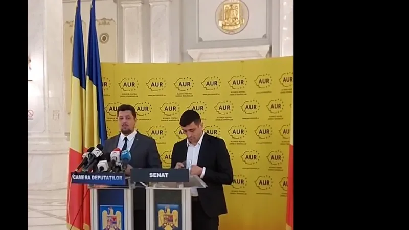 Șefii AUR, George Simion și Claudiu Târziu, sunt nemulțumiți de măsurile restrictive. Sursa: Facebook