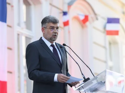 Marcel Ciolacu la Ambasada Franței în România, de Ziua Franței - Foto: INQUAM Photos/ Sabin Cîrstoveanu