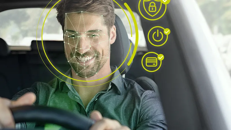 Sistem cu recunoaștere facială pentru autovehicule care identifică șoferul și face ca mașina să fie aproape imposibil de furat. - Foto: trinamixsensing.com