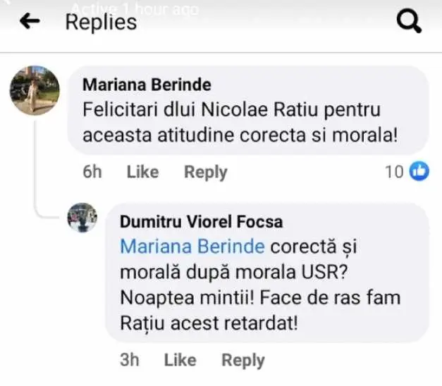 Așa se exprimă deputatul AUR Viorel Focșa, pe Facebook. Între timp, acesta și-a șters postarea. Captură foto: Realitatea.net