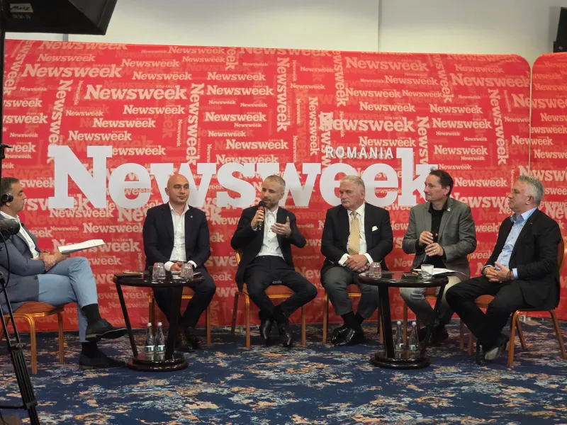 Alexandru Iordache, Manager 1 SEO Grup, la microfon &icirc;n timpul IT & Cyber Summit 2026 - Foto: Newsweek Rom&acirc;nia