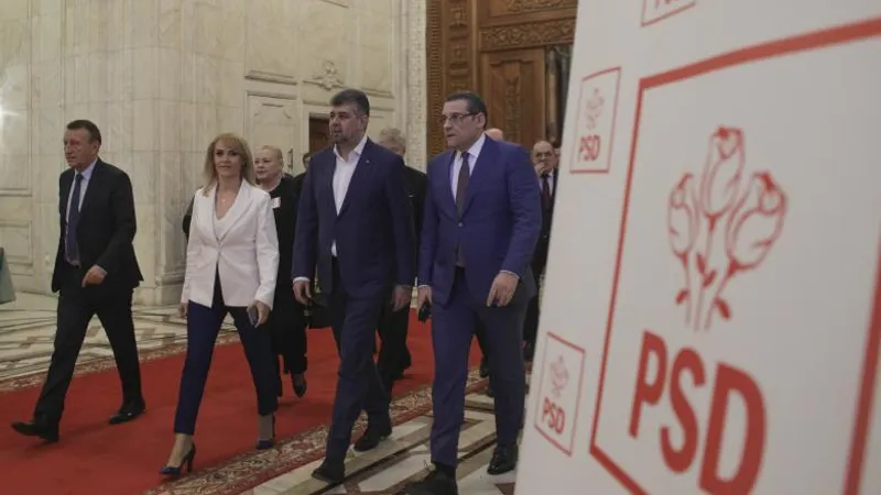 Marcel Ciolacu și doi dintre candidații PSD din București, Gabriela Firea și Gabriel Mutu//Inquam Photos/Octav Ganea