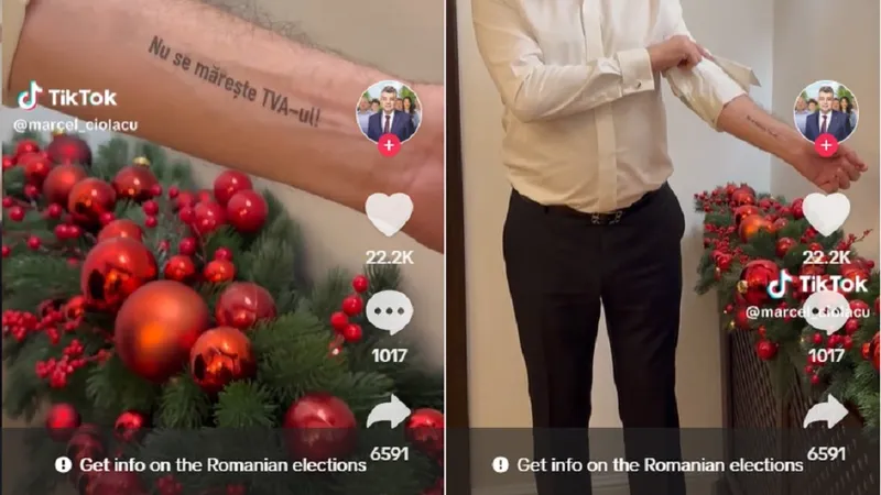 VIDEO Marcel Ciolacu s-a TATUAT după Ordonanța Trenuleț. Care a scris pe mână? - Foto: Captură TikTok