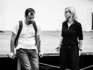 Radu Vancu și Daniela Rațiu, în timpul filmărilor pentru „Porția de libertate”. FOTO: Vali Mihai Vrăjitoru