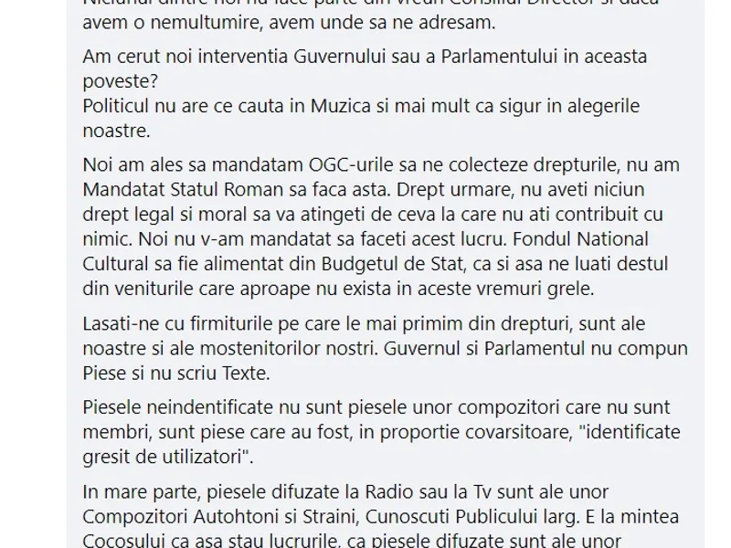 Mesajele artiștilor la postarea ministrului Culturii