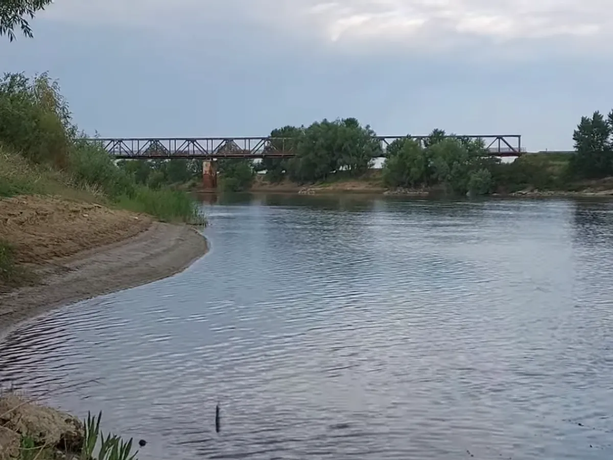 Rîul Siret, în dreptul podului de la Nănești - Foto: captură YouTube (cu rol ilustrativ)