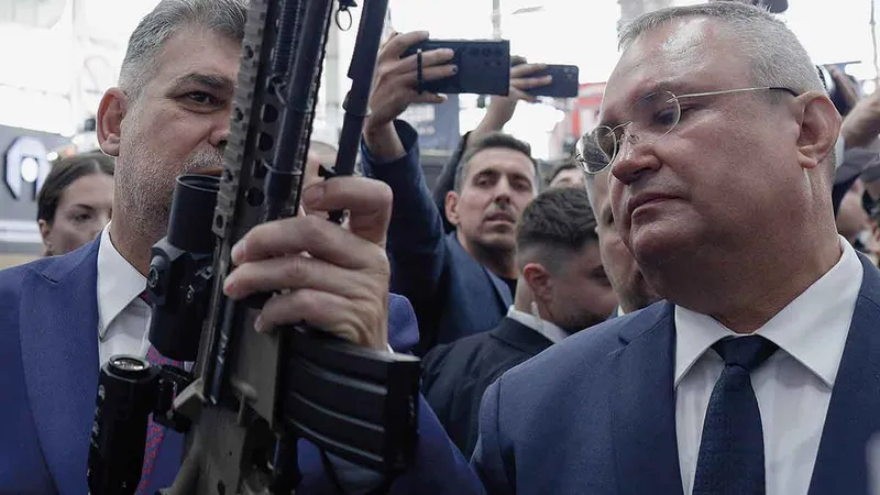Marcel Ciolacu și Nicolae Ciucă au scos armele la vedere în campania electorală - Foto: INQUAM PHOTOS/ Octav Ganea