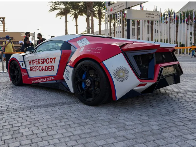 „HyperSport Responder”, cea mai scumpă și mai rapidă ambulanță din lume. / Foto: mediaoffice.ae