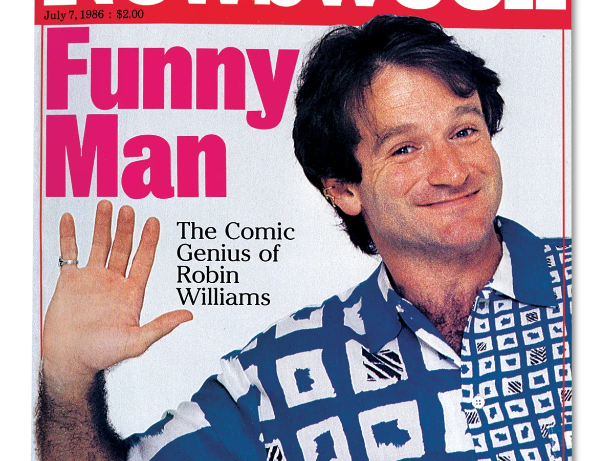 Robin Williams, pe coperta Newsweek, în 1986